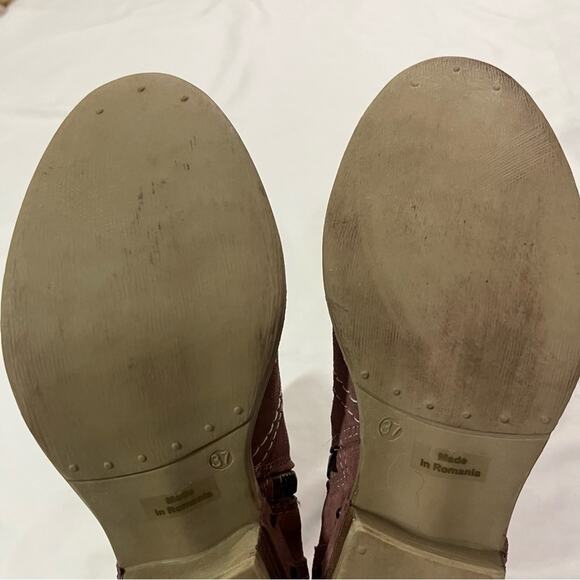 Sundance Suede Pink Western Slouchy Embroidered Leather Cowboy Ankle Boots 6.5 - Picture 10 of 12